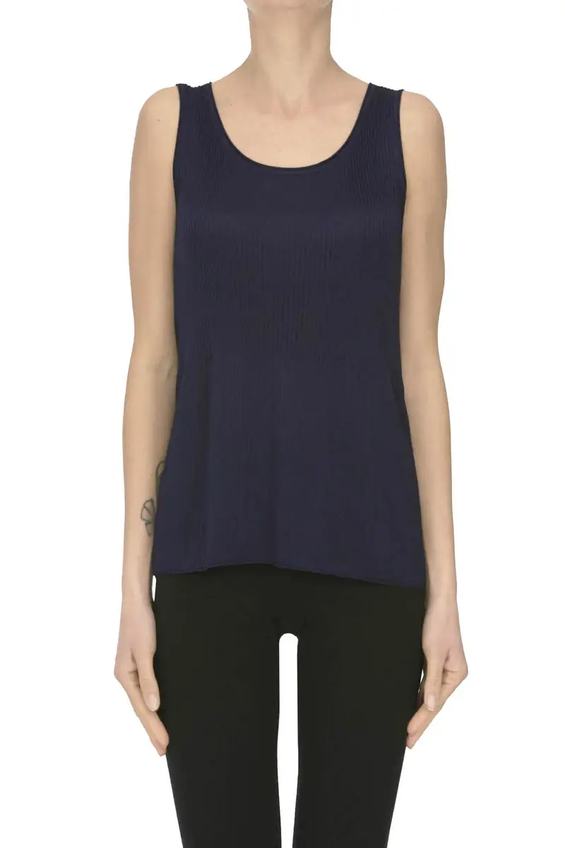 Top in maglia a costine