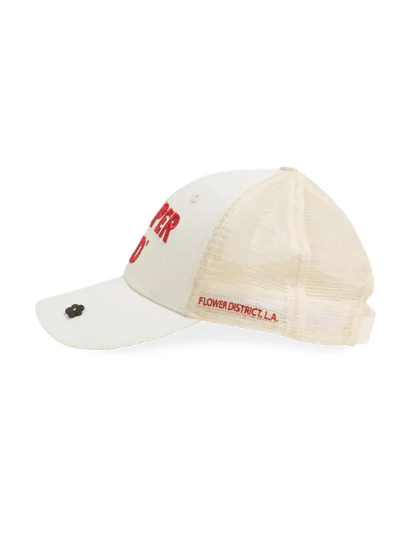 Cappello crema in rete logo ricamo miniatura 2