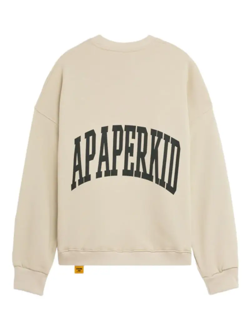 Felpa crema big logo lettering retro miniatura 2