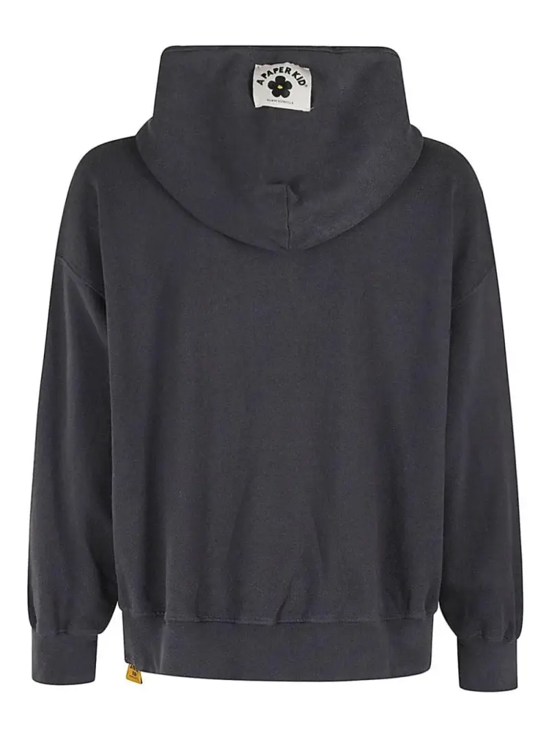 Felpa nera mini logo petto miniatura 2