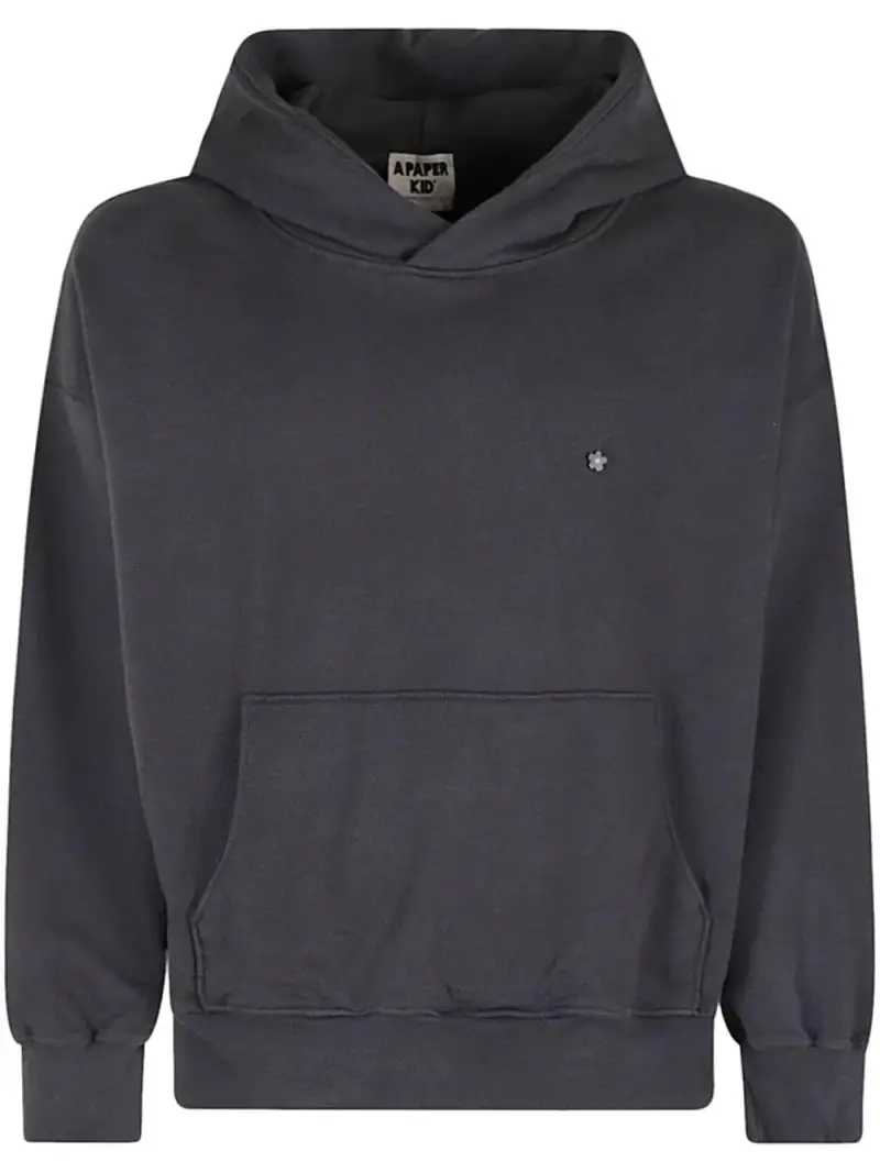 Felpa nera mini logo petto