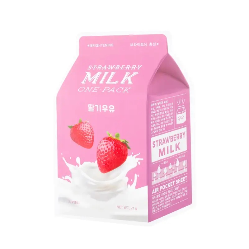 Mask Strawberry Milk One-Pack - Maschera viso idratante,Maschera illuminante viso