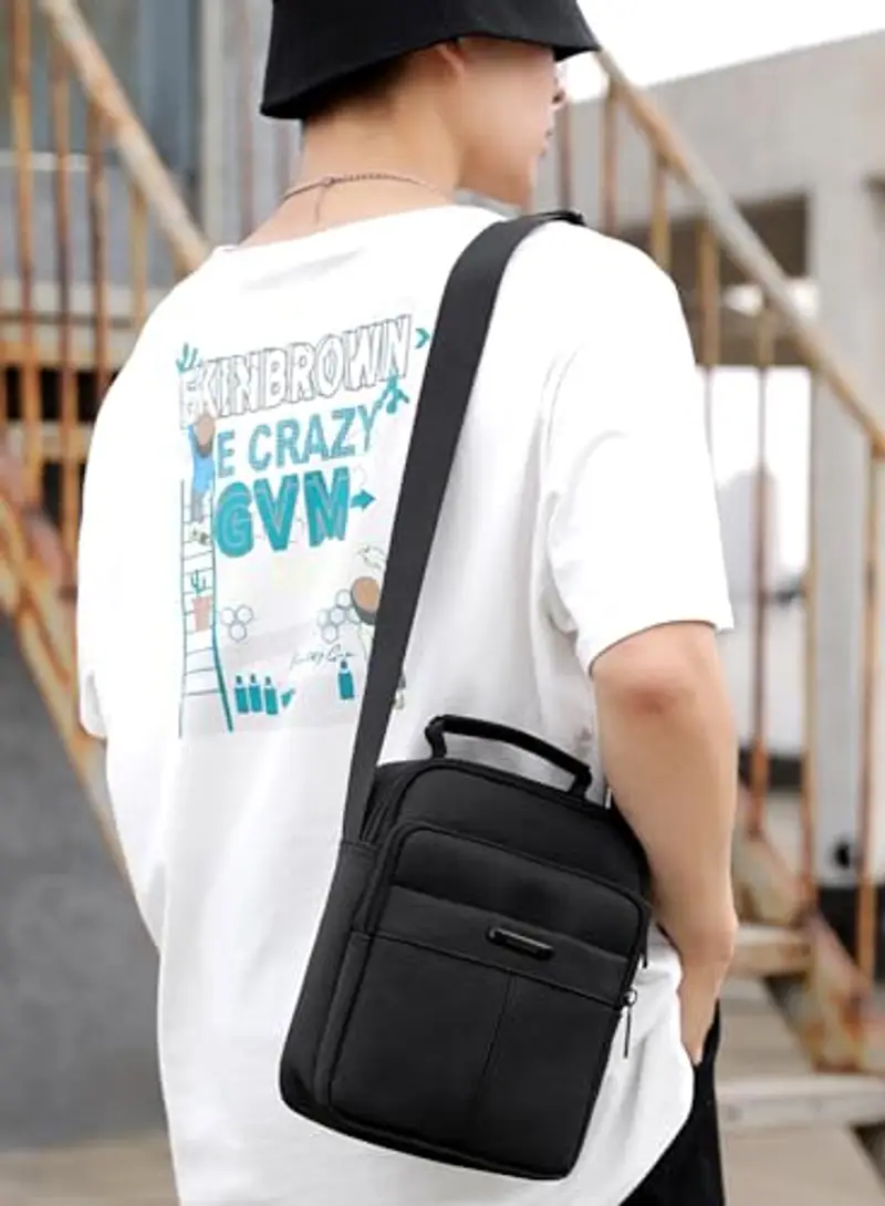 A-QMZL Borsa a tracolla Uomo Nero 2456598 miniatura 2