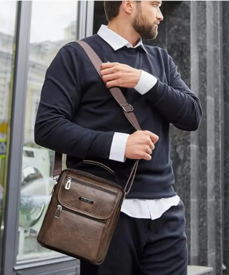 A-QMZL Borsello Uomo Marrone 1602750 miniatura 2