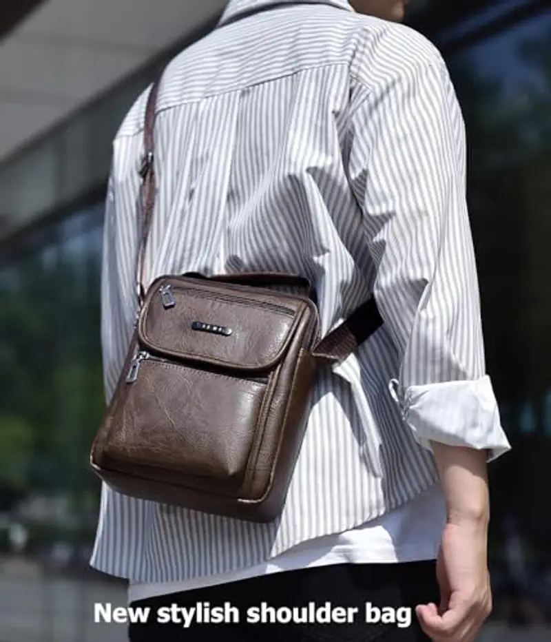 A-QMZL Borsello Uomo Marrone 1602750 miniatura 3