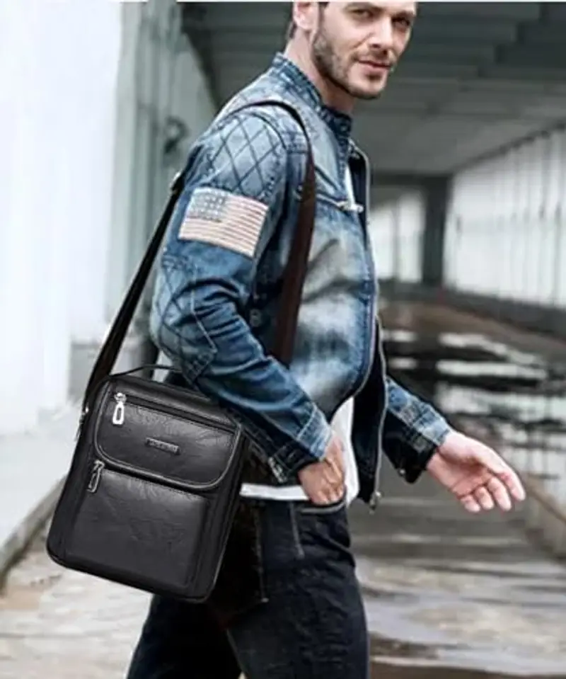 A-QMZL Borsello Uomo Nero 1602746 miniatura 2