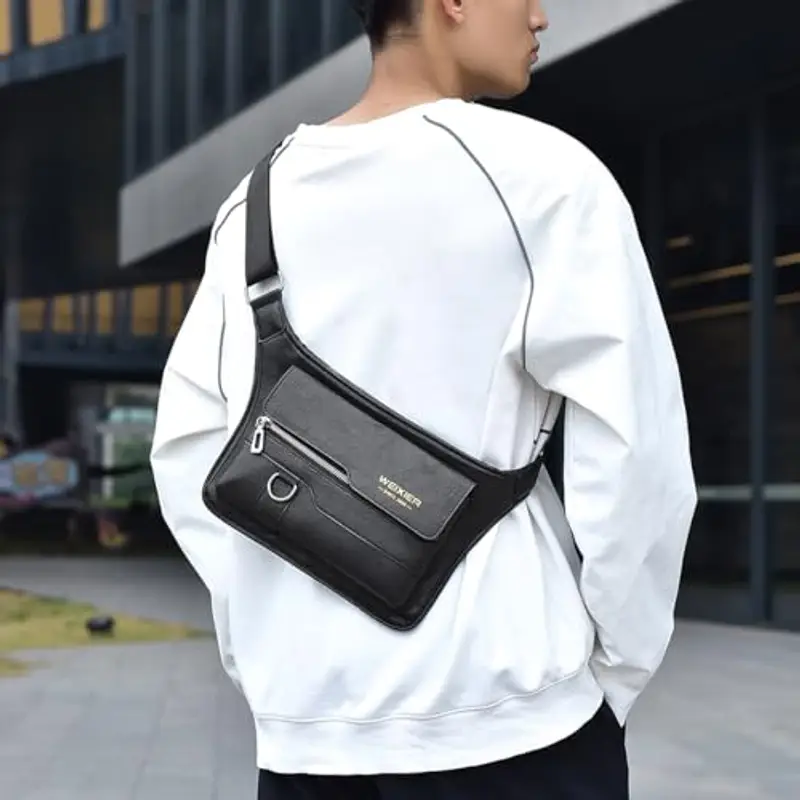 A-QMZL Borsello Uomo Nero 1602747 miniatura 3