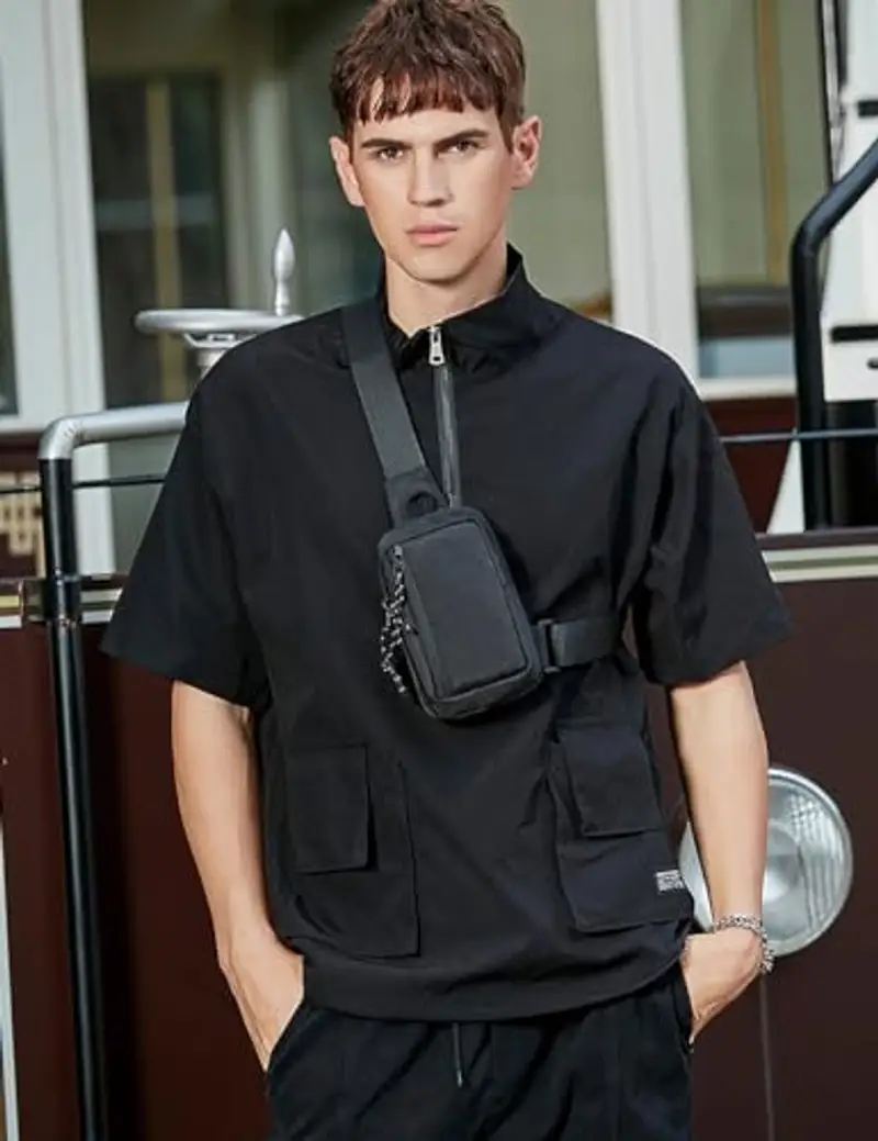 A-QMZL Borsello Uomo Nero 1597583 miniatura 2