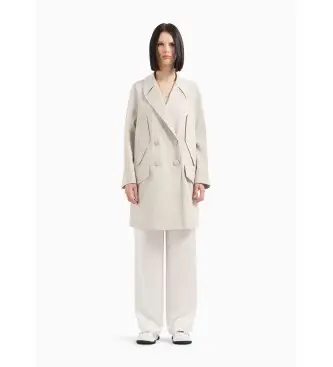 per donna 6DYK09YN3UZ1998 Trench laminato ASV bianco (XL), Casual, Poliestere