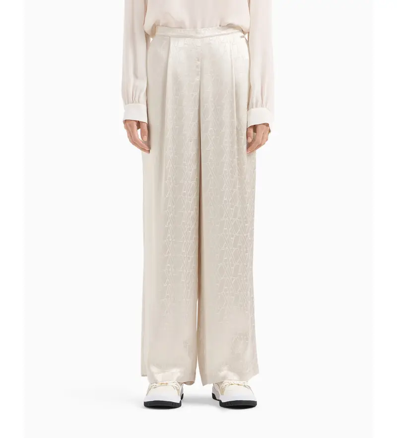 per donna 6DYP19YN3VZ1998 Pantaloni beige a pieghe (L), Casual, Viscosa