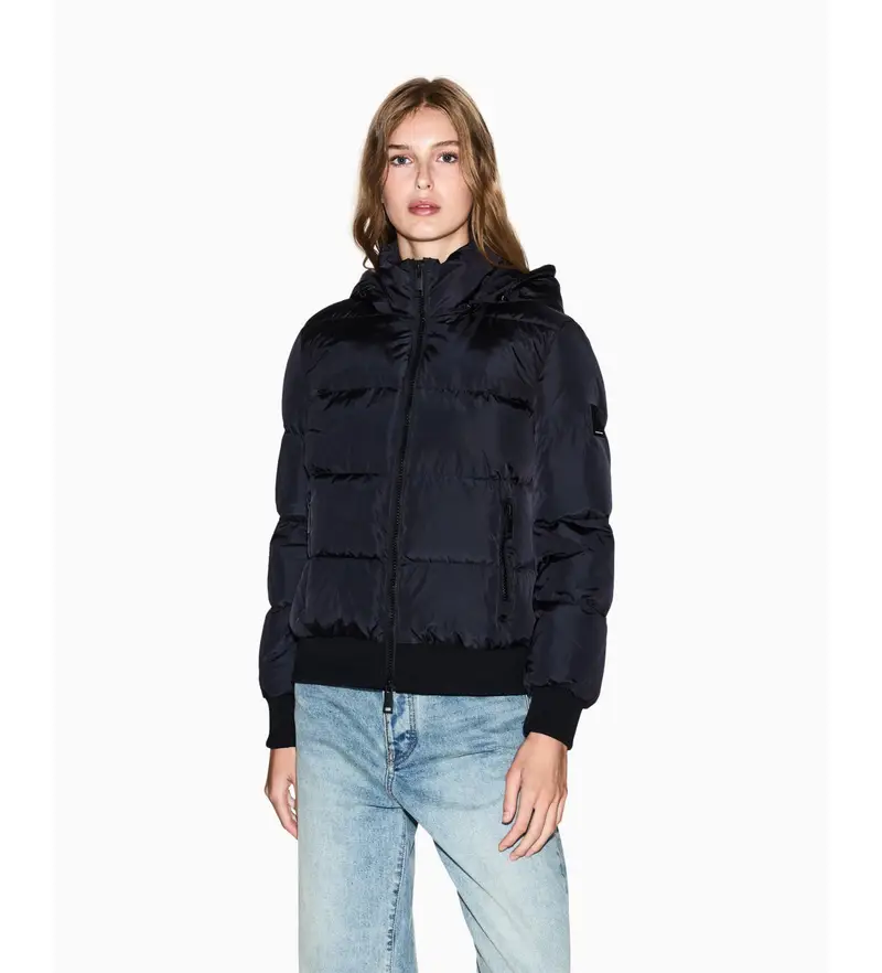 per donna XW000228AF12286UC001 Giacca nera in piumino (L), Nero, Casual, Poliamide