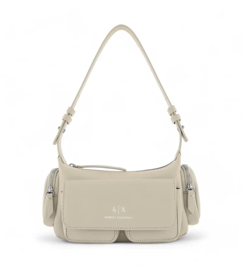per donna XW000405AF12589U1092 Borsa Baguette Beige (OSFA), Casual, Poliestere