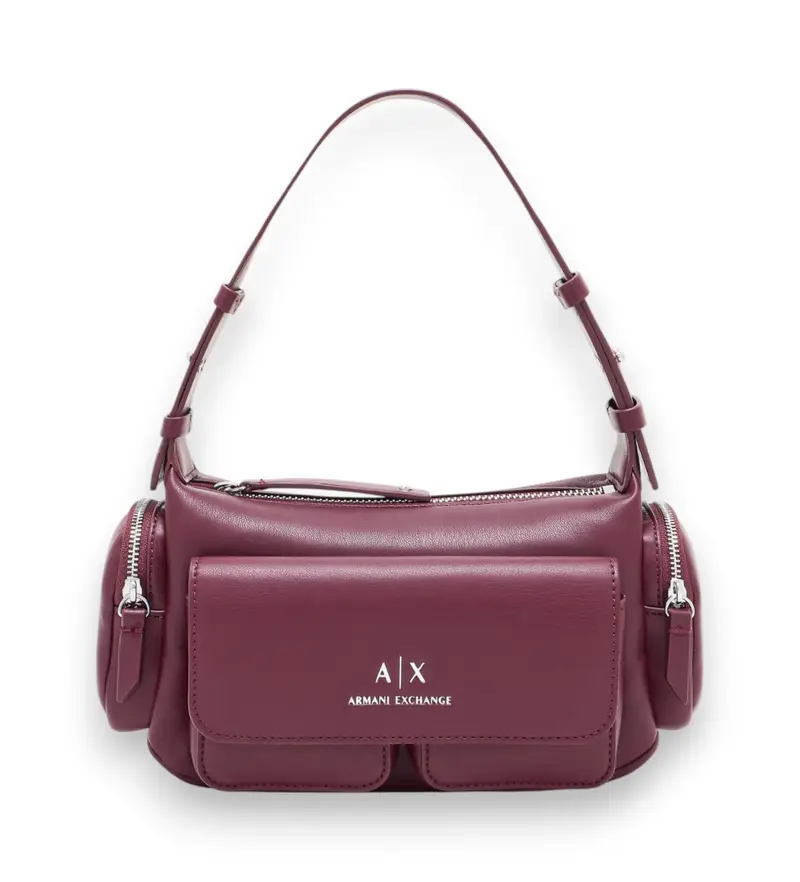 per donna XW000405AF12589UA343 Borsa con tasche laterali bordeaux (OSFA), Casual, Poliestere
