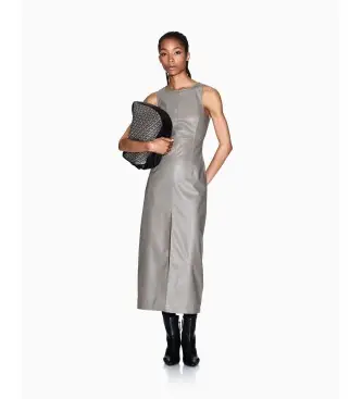 per donna XW000674AF16106U6242 Abito Dodicon marrone (S), Casual, Poliestere, Senza maniche / cinghie