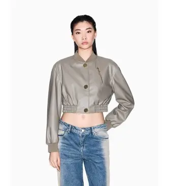 per donna XW000679AF16106U6242 Giubbotto bomber corto marrone (XS), Casual, Poliestere