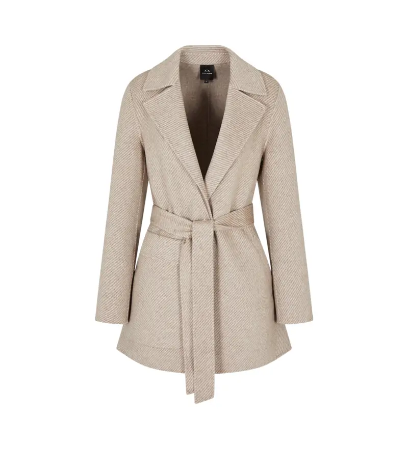 per donna XW000692AF16201M1088 Cappotto marrone moderno (M), Casual, Lana, Poliestere