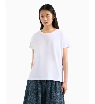 per donna XW000830AF10356U0002 Maglietta bianca a maniche corte (M), Bianco, Casual, Cotone, Manica corta