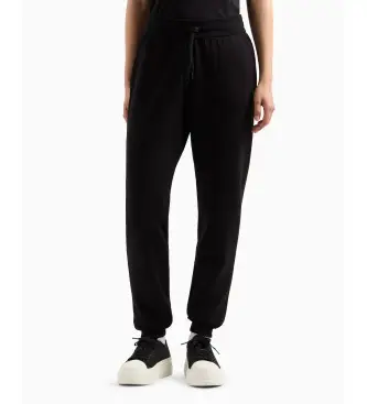 per donna XW000837AF13397UC001 Pantaloni da jogging neri in scuba (L), Nero, Casual, Sportivo, Viscosa