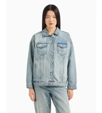 per donna XW000902AF10869MB001 Giacca di jeans blu (M), Casual, Cotone, Denim