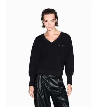 per donna XW000972AF16111UC001 felpa nera con maniche larghe (M), Nero, Casual, Poliamide, Manica lunga