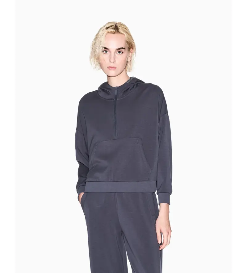 per donna XW000980AF16111U8105 Felpa con logo grigio (XS), Casual, Poliamide