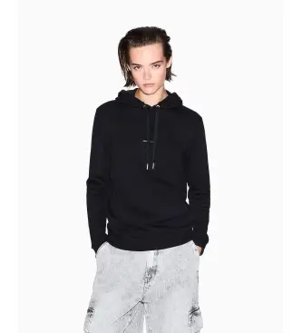 per donna XW000983AF14284UC001 Felpa nera basica (XS), Nero, Casual, Cotone, Manica lunga