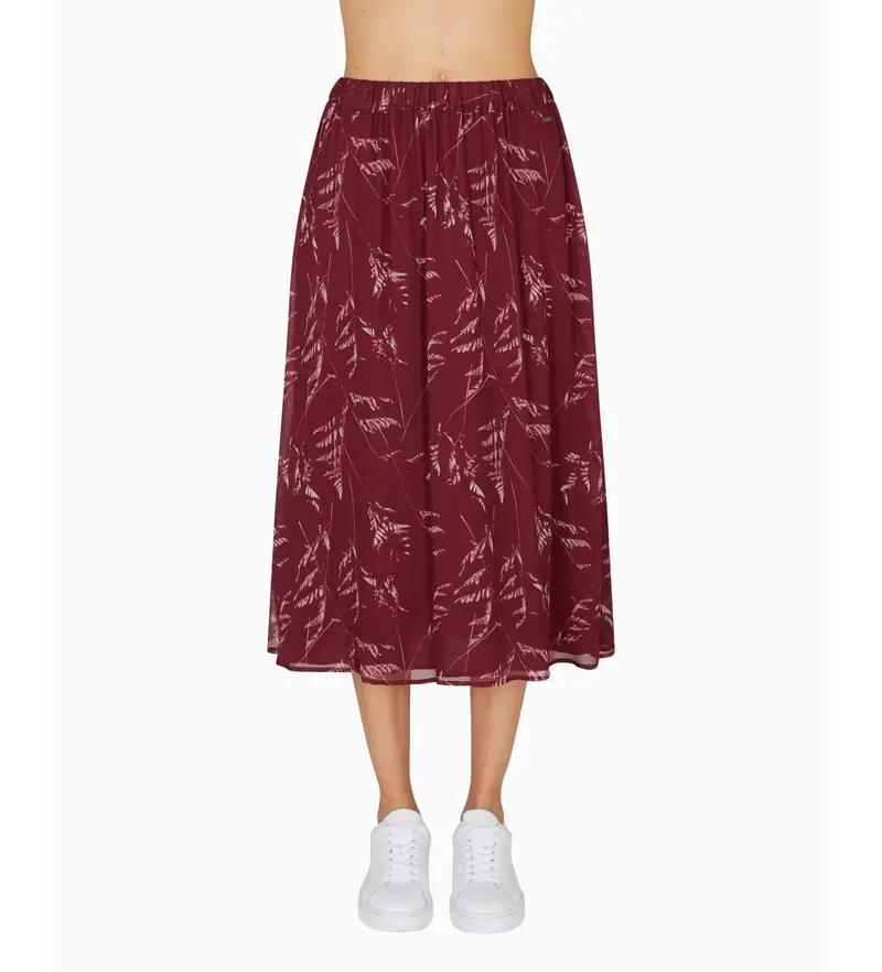 per donna XW001022AF12051FA029 Gonna Maroon Blossom (XXS), Casual, Granata, Viscosa Floreale