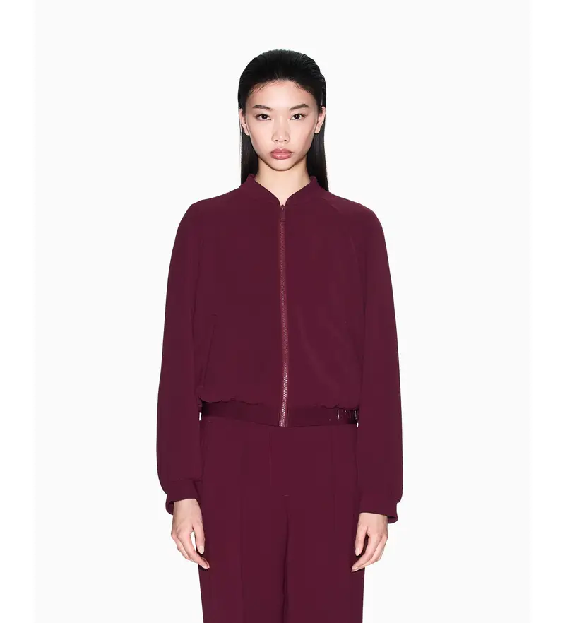 per donna XW001029AF10872UA343 Giacca con zip color granato (XS), Casual, Granata, Poliestere