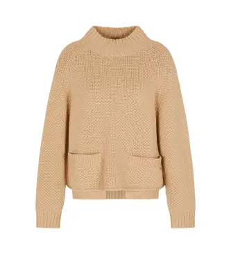 per donna XW001160AF16604U1051 Maglione a collo alto beige (XS), Casual, Lana, Acrilico