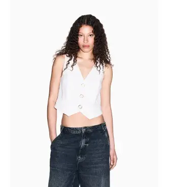 per donna XW001279AF16148U1003 Gilet bianco morbido (XXS), Casual, Poliestere