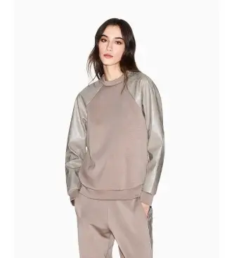 per donna XW001292AF16111U6242 Felpa effetto marrone (XS), Casual, Poliamide