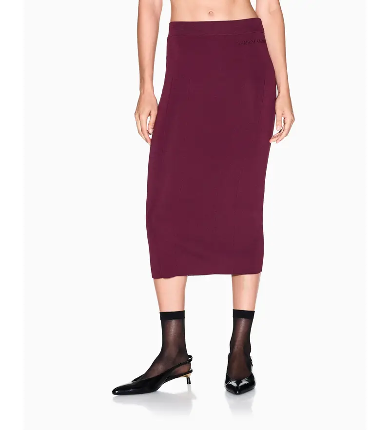 per donna XW001302AF10352UA343 Gonna a tubino color castagna (L), Casual, Da sera, Granata, Viscosa