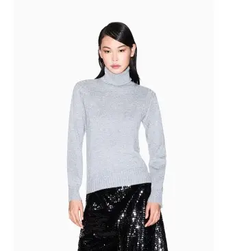 per donna XW001321AF16181M8086 Maglione grigio a collo alto (XS), Casual, Poliamide