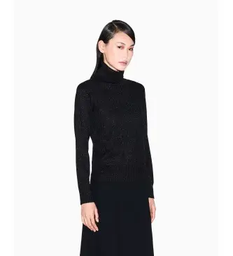 per donna XW001321AF16181MC026 Maglione nero a collo alto (S), Casual, Poliamide