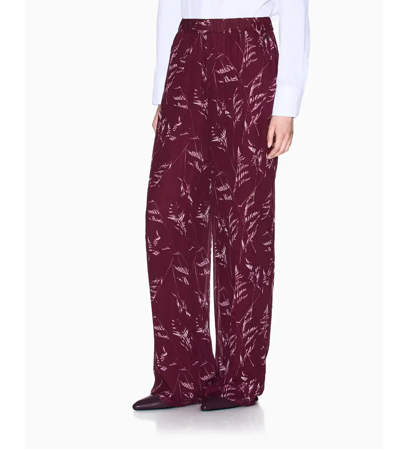 per donna XW001337AF12051FA029 Pantaloni floreali Brudeos (M), Casual, Viscosa, Bordeaux Floreale