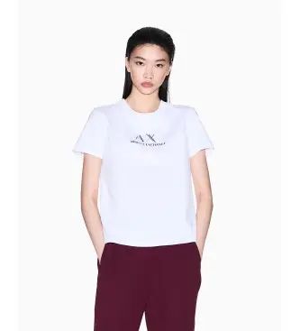 per donna XW001345AF16356U0002 Maglietta con logo grafico bianco (L), Casual, Cotone, Manica corta