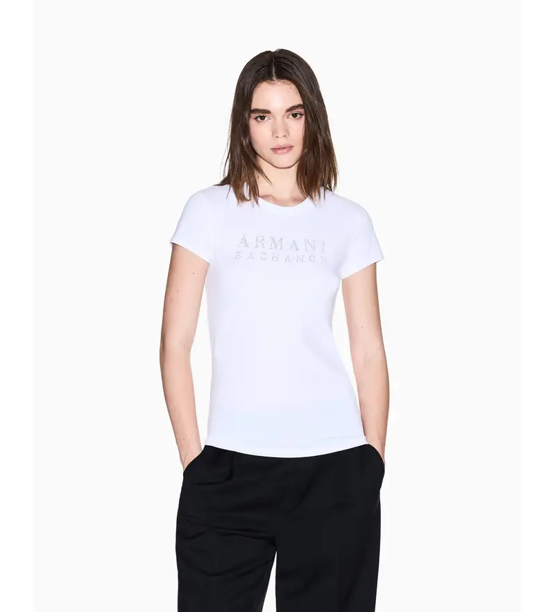 per donna XW001349AF17173U0002 Maglietta bianca di base (XS), Bianco, Casual, Cotone, Manica corta