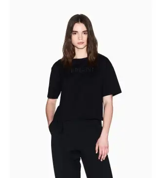 per donna XW001364AF15085UC001 Maglietta casual nera (M), Nero, Cotone, Manica corta