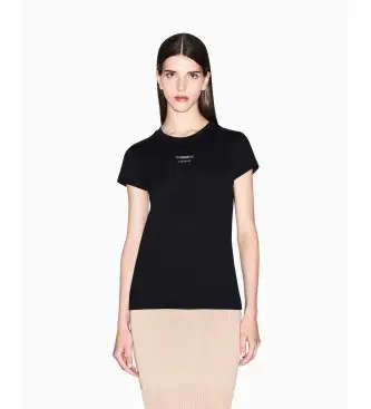 per donna XW001369AF10356UC001 Maglietta grafica nera (XS), Nero, Casual, Cotone, Manica corta