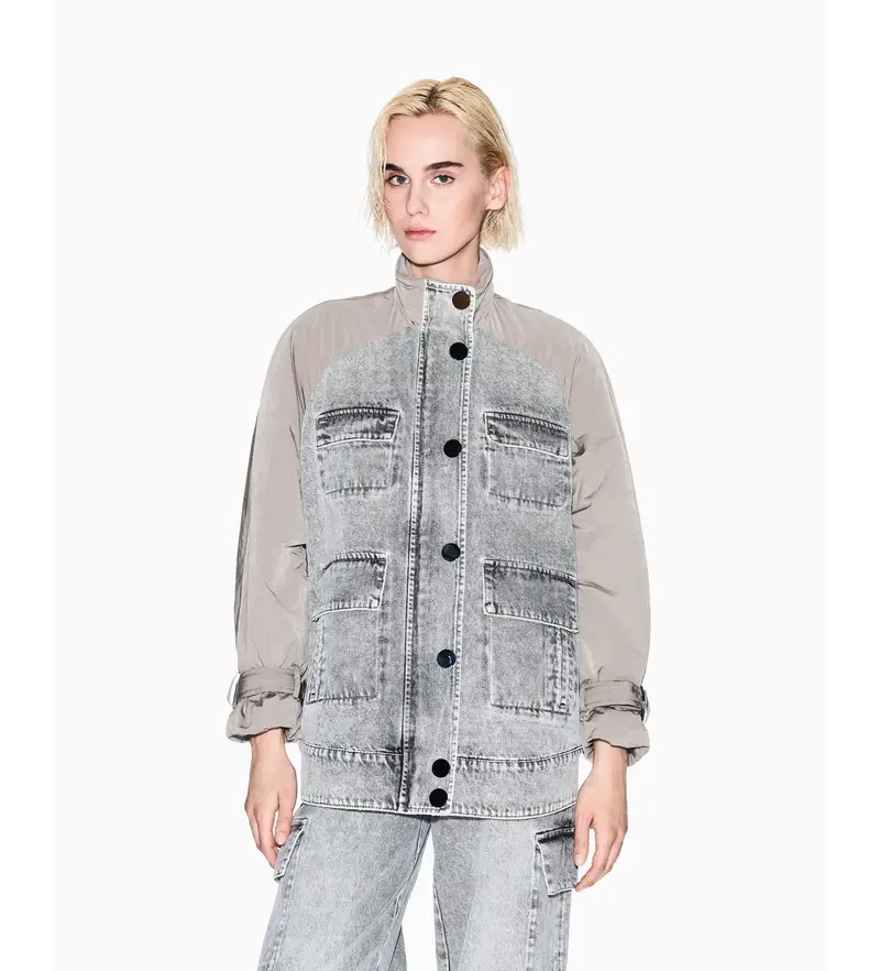 per donna XW001393AF16176M6099 Giacca Blouson grigia (XS), Casual, Grigio, Poliamide