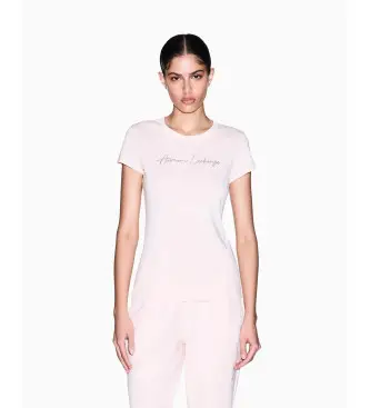 per donna XW001457AF10356U4104 Maglietta rosa attillata (M), Casual, Cotone, Manica corta