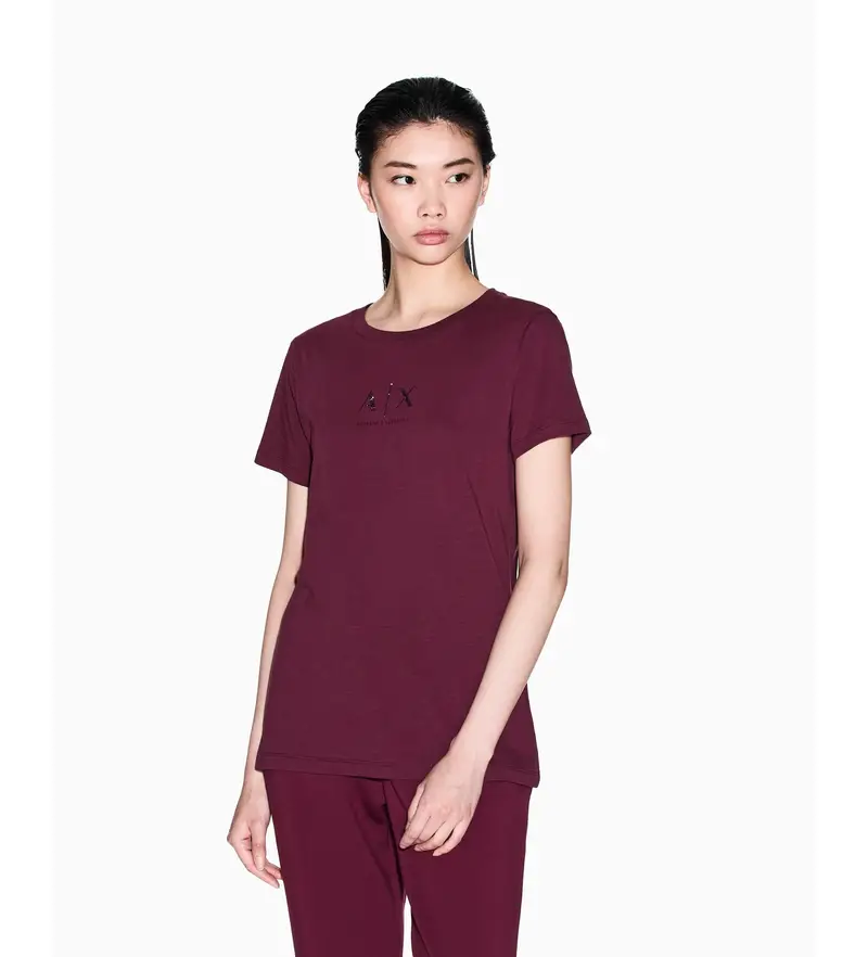 A|X Armani Exchange T-shirt Donna Bordeaux 4138657