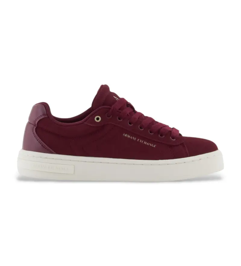 per donna XW001619AF17445UA343 Sneakers Groove in pelle bordeaux (36), Basso, Stringhe, Casual, Camoscio