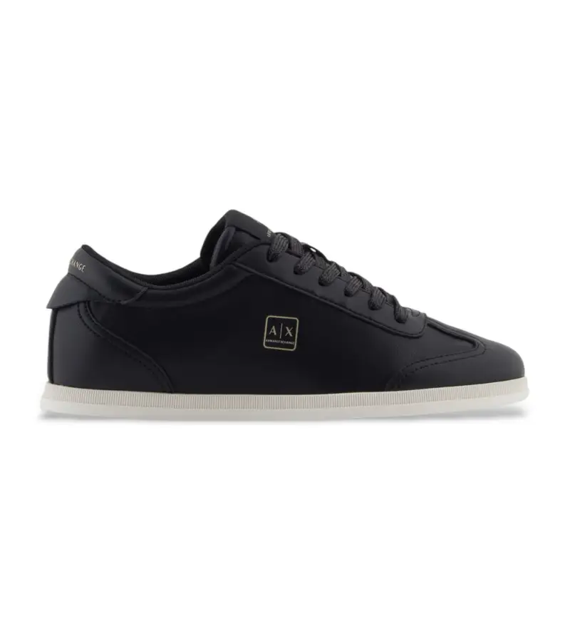 per donna XW001668AF17628UC001 Sneakers nere morbide (35), Nero, Basso, Stringhe, Casual Dorato