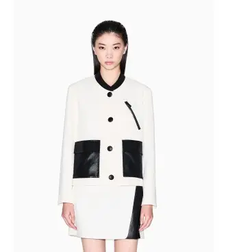 per donna XW001697AF16209M0001 Giacca bianca destrutturata (M), Bianco, Casual, Classico, Poliestere