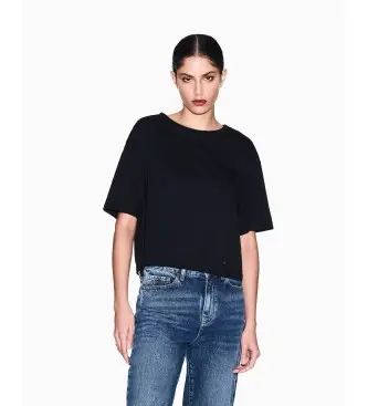 per donna XW001709AF17172UC001 maglietta nera a maniche lunghe (S), Nero, Casual, Cotone, Senza maniche / cinghie