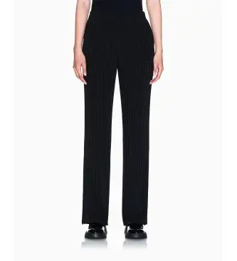 per donna XW001793AF19011MC156 Pantaloni neri a vita alta (XXL), Nero, Casual, Poliestere