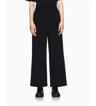 per donna XW001830AF10818UC001 Pantaloni neri con elastico in vita (S), Nero, Cotone, Classico