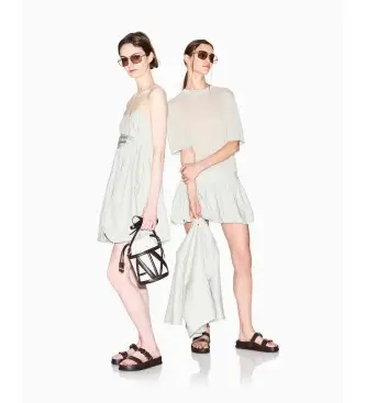 per donna XW001912AF21575U6275 Maglia verde squadrata (S), Casual, Viscosa, Manica lunga