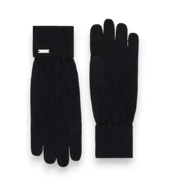 per donna XW002141AF11956FC101 guanti monologo neri (XS/S), Casual, Lana